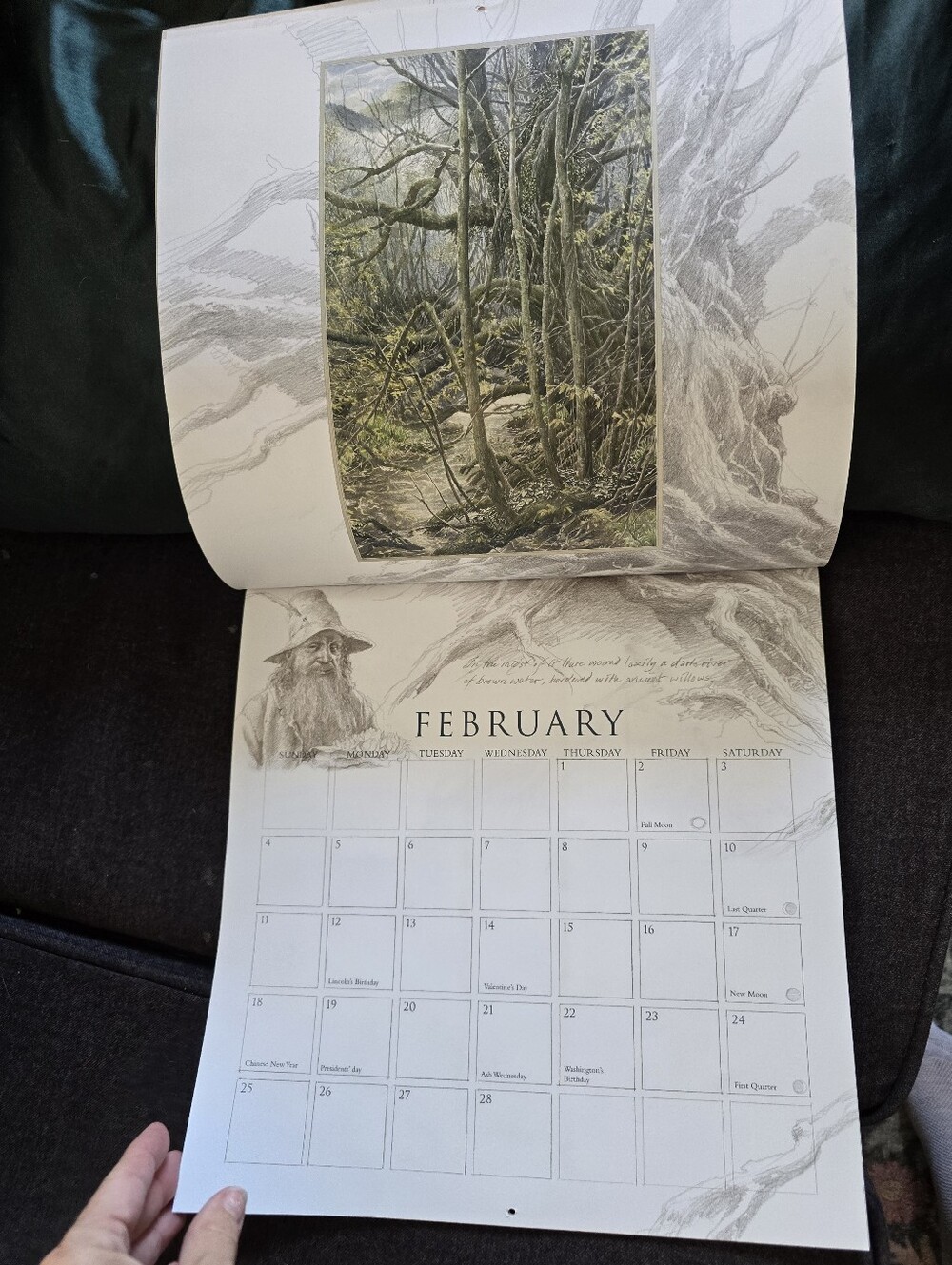 Tolkien Lord of the Rings 2007 Calendar Alan Lee Middle Earth Art LOTR